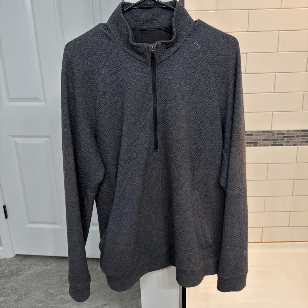 Lululemon Textured Double-Knit Cotton Half Zip